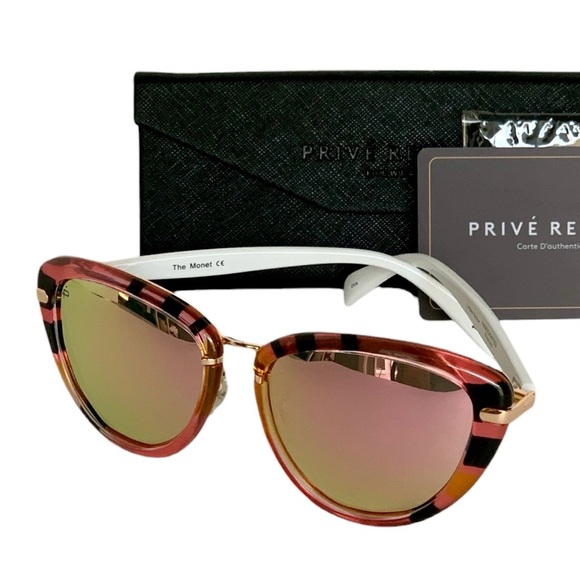 NEW Prive Revaux The Monet Polarized Pink Mirrored Sunglasses - Picture 3 of 15